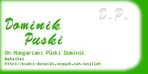 dominik puski business card